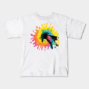 Love Goats Rainbow Tye Dye Artsy Kids T-Shirt